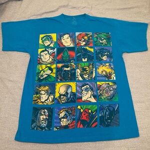 DC Hero Icons Blue Crew Neck Tee